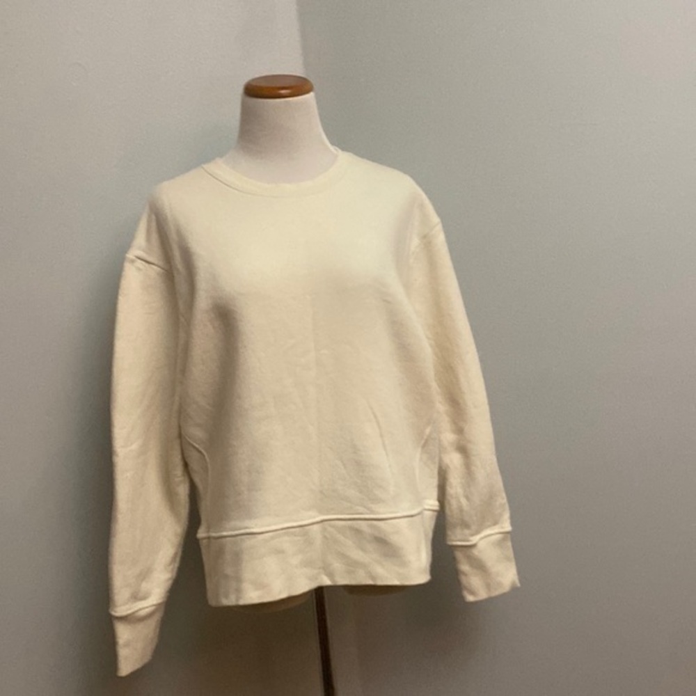 Express Ivory Crew Neck Sweatshirt
